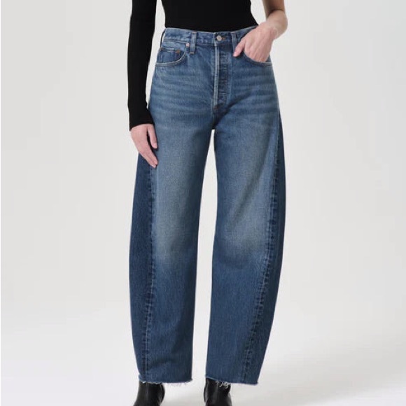 Agolde Luna High Rise Pieced Taper Jeans - Picture 4 of 7